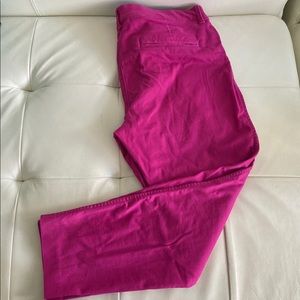 OLD NAVY PIXIE PINK MID RISE ANKLE PANTS 10 PETITE